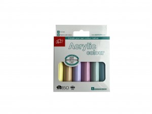 6 colors 20ml acrylic paint color