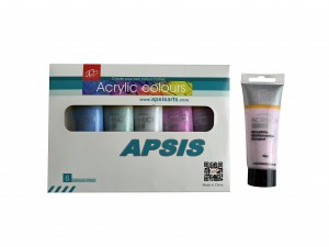 6 colors 75ml acrylic paint – glitter